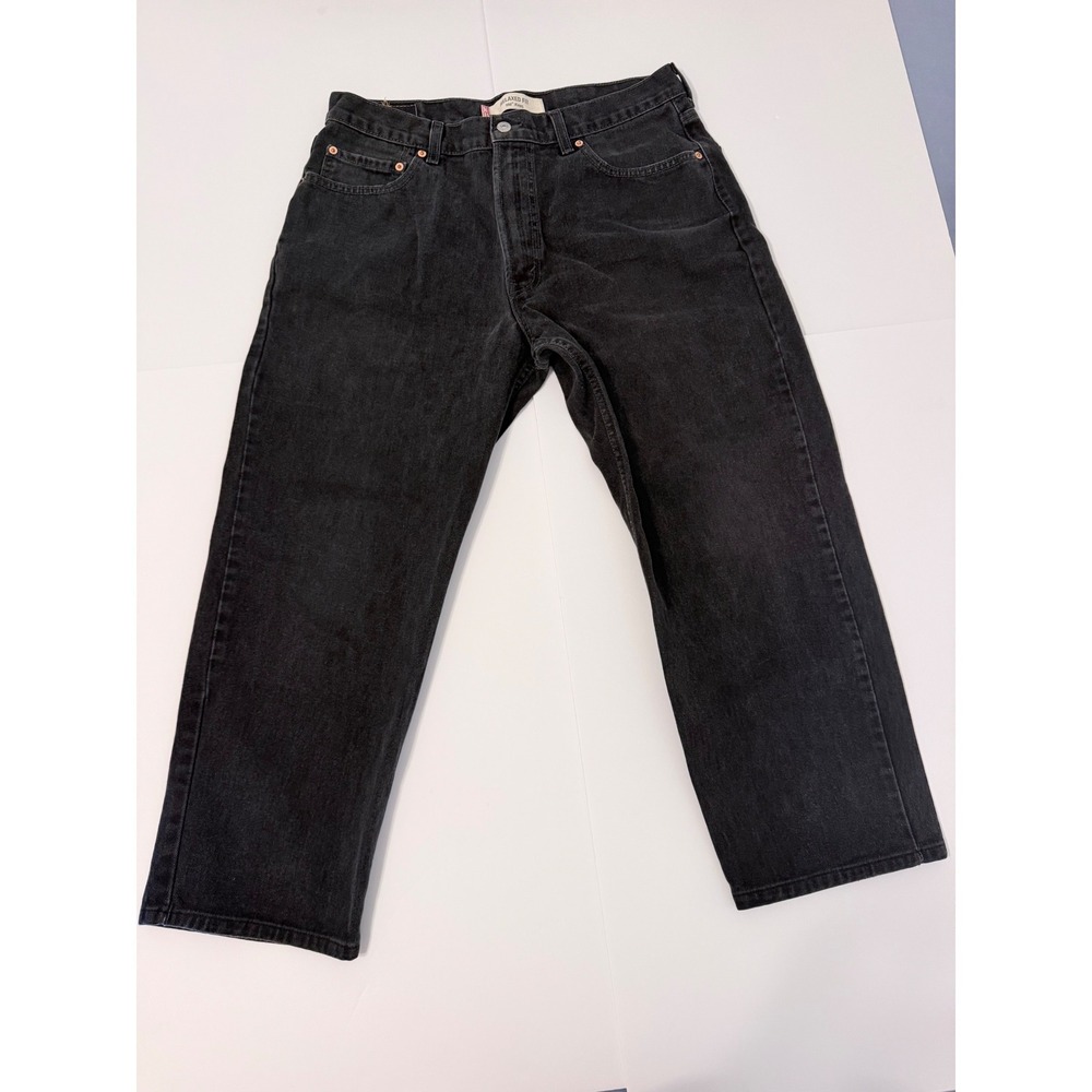Levis 550 Relaxed Fit Jeans Faded Black Denim Tapered Mens 36x29 Made in Canada